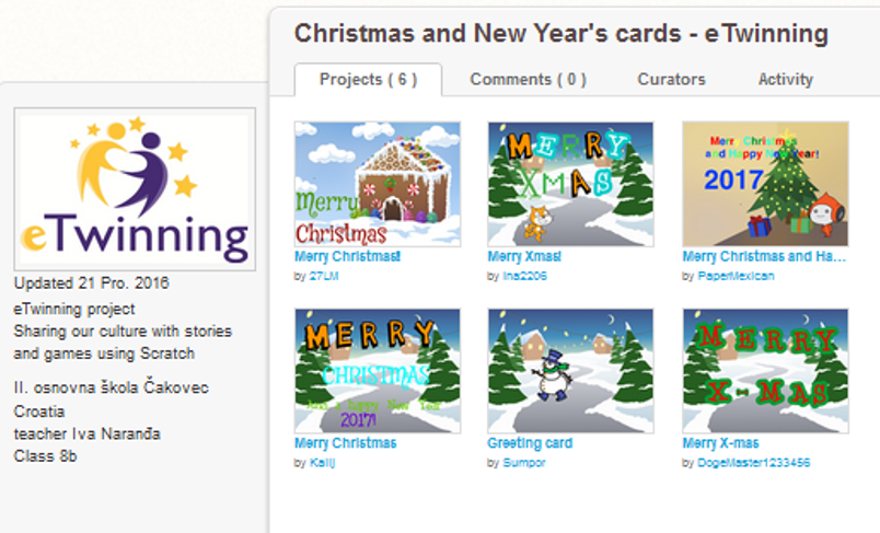 eTwinning project Sharing our culture with stories and games using Scratch